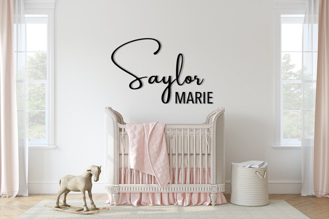 Rachel's Wood Barn Nursery Name Sign Nursery Name Cutout Baby Name Sign
