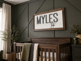 Rachel's Wood Barn | Nursery Wall Decor | Framed Nursery Name Sign