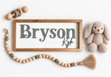 Rachel's Wood Barn | Nursery Wall Decor | Framed Nursery Name Sign