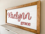 Rachel's Wood Barn | Nursery Wall Decor | Framed Nursery Name Sign