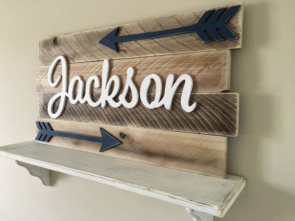 Rachel's Wood Barn Nursery Wall Decor Boy Rustic Boy Nursery Name Sign